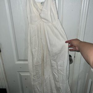 Aerie Cream Textured Dress